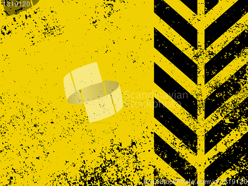 Image of A grungy and worn hazard stripes texture. EPS 8