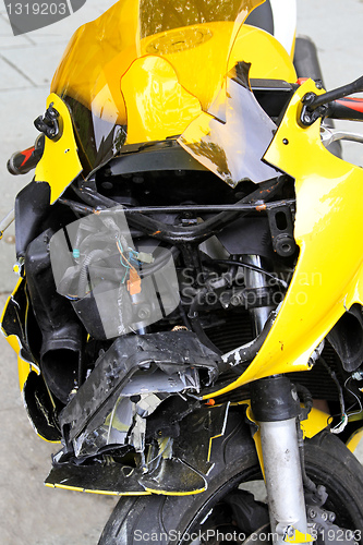 Image of Motorcycle wreck