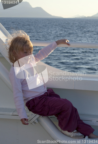 Image of Girl on cruise boat