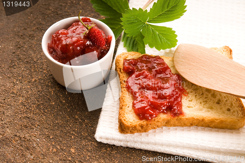 Image of Wild strawberry jam with toast