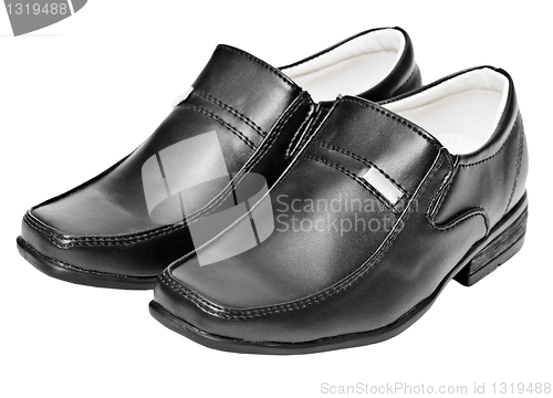 Image of Black leather shoes