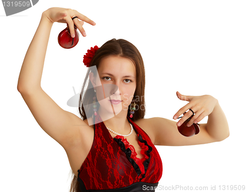 Image of Young girl performing Spanish dance