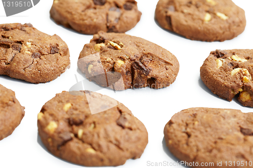 Image of Biscuits with chocolate and nuts