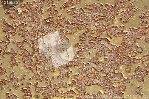 Image of Paint on rusty surface - background