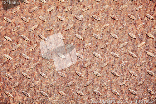 Image of Rusty metal floor - texture in retro style