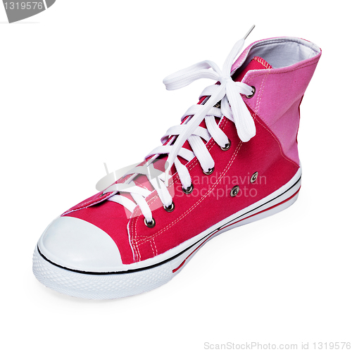 Image of Fashionable youth sports shoe on white