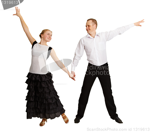 Image of Young people perform ballroom dance