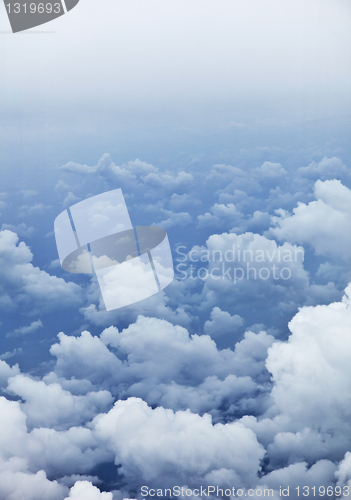 Image of Vertical background - photo of clouds from aerial