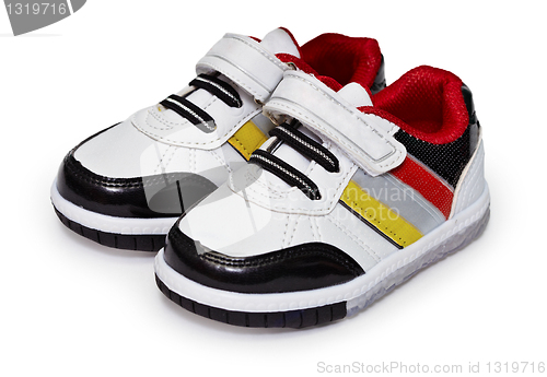 Image of Shoes for child on white background