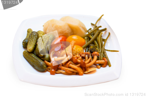 Image of Pickled vegetables on the plate