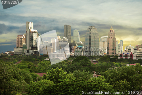 Image of Modern high-rise buildings of the city