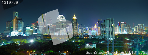 Image of Panorama night city -  Thailand, Bangkok