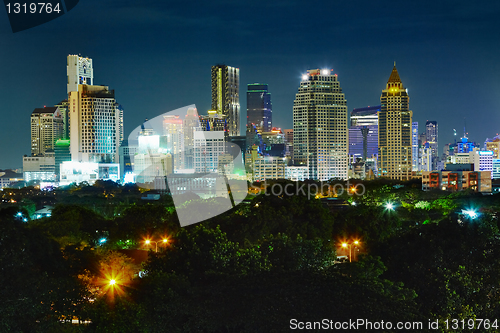 Image of Shining lights of nighttime city