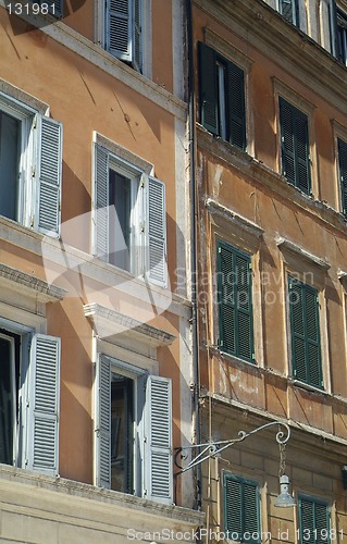 Image of Detail of old apartment buildings