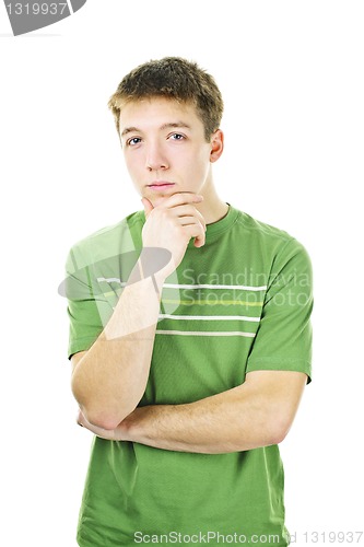 Image of Young man thinking