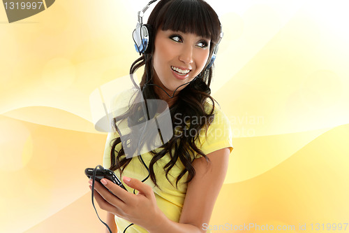 Image of Girl enjoying music