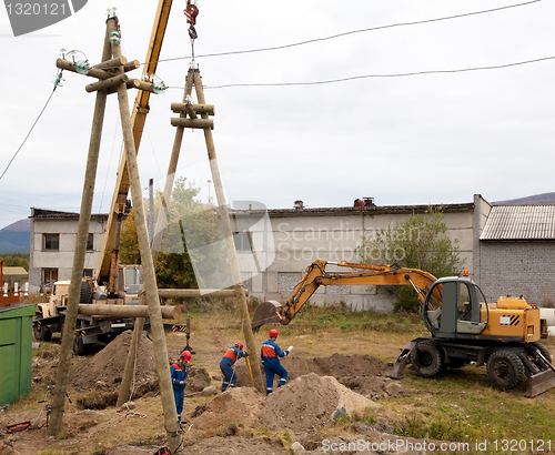 Image of Installation support power lines