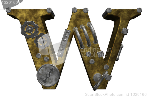 Image of steampunk letter w