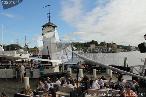 Image of Having a drink at Aker Brygge