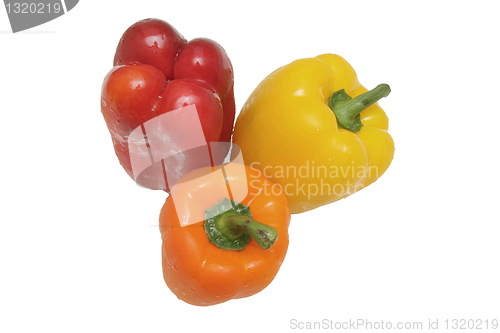 Image of Three peppers isolated