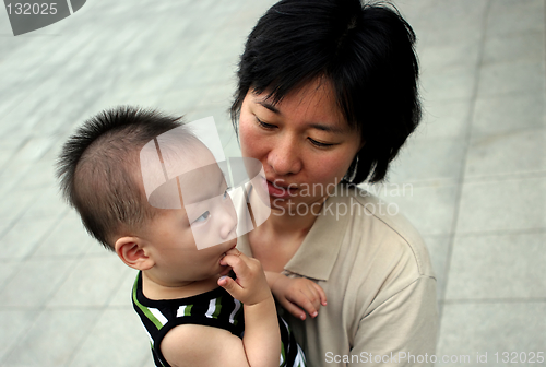 Image of Asian mother and her baby