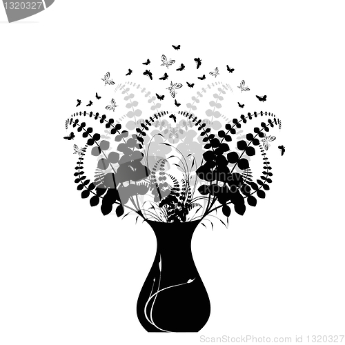 Image of Beautiful floral and vase