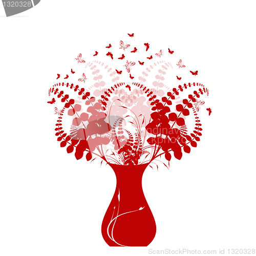 Image of Beautiful floral and vase