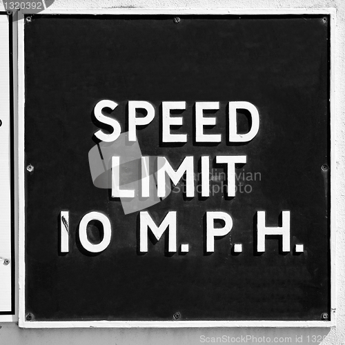 Image of Speed limit sign