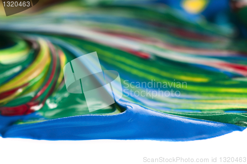 Image of paints on the white paper