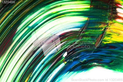 Image of paints on the white paper