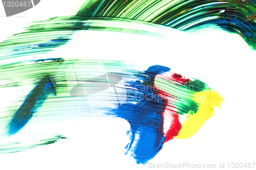 Image of paints on the white paper