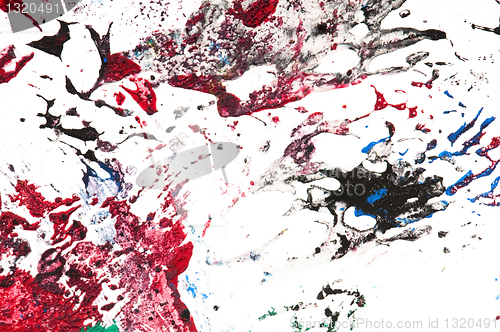 Image of paints on the white paper