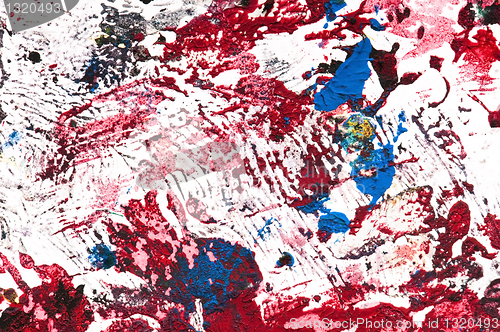 Image of paints on the white paper