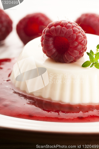 Image of Vanilla panna cotta with berry sauce