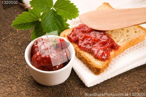 Image of Wild strawberry jam with toast