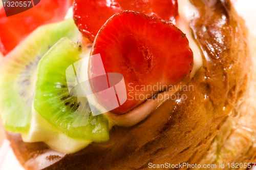 Image of French cake with fresh fruits