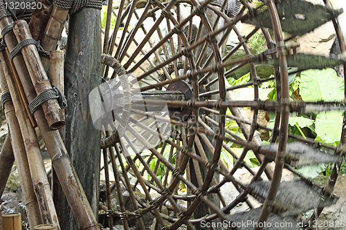 Image of Water Wheel - motion blur on wheel 