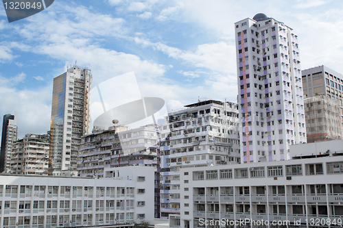 Image of downtown city and old building 