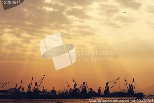 Image of sunset in Cargo port 