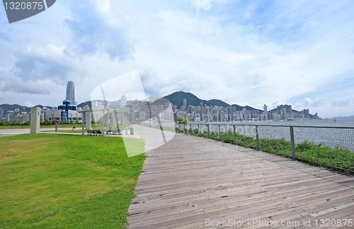 Image of Pathway through a Green City Park 