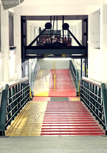 Image of long way to board ferry