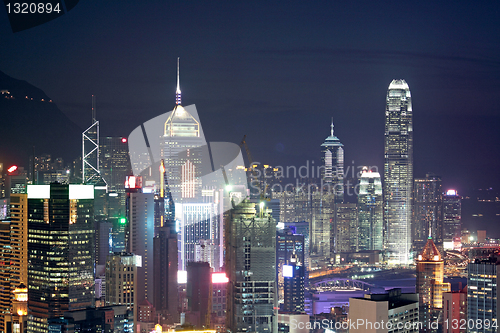 Image of Hong Kong at night 