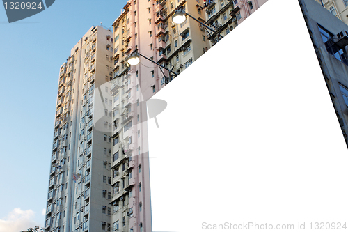 Image of advertising block in apartment building 