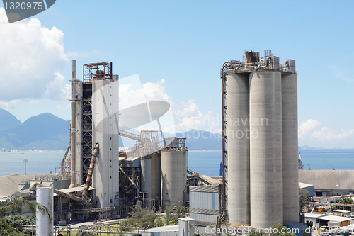 Image of Cement Plant,Concrete or cement factory, heavy industry or const