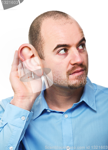 Image of man listen pose
