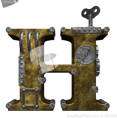 Image of steampunk letter h