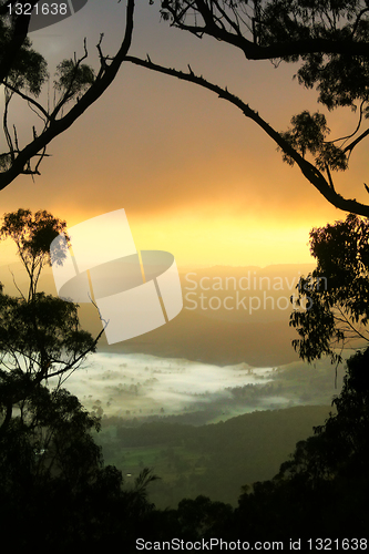 Image of Misty Valley Sunrise