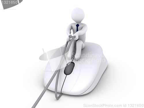 Image of Businessman on mouse