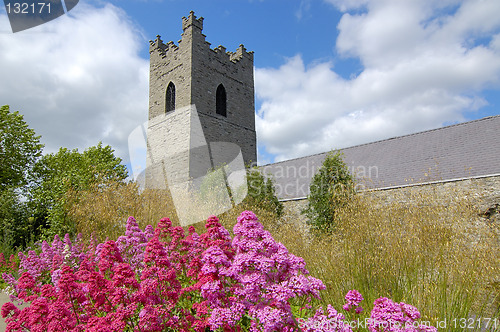 Image of flowers and tower