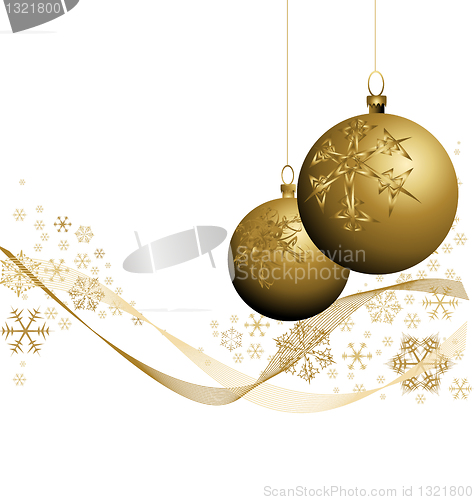 Image of Golden Christmas decorations 